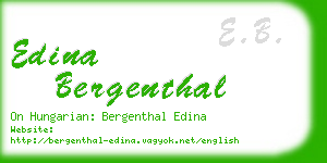 edina bergenthal business card